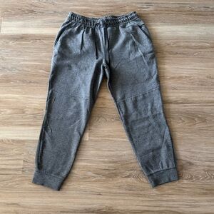 Gray Cropped Jogger Sweatpants